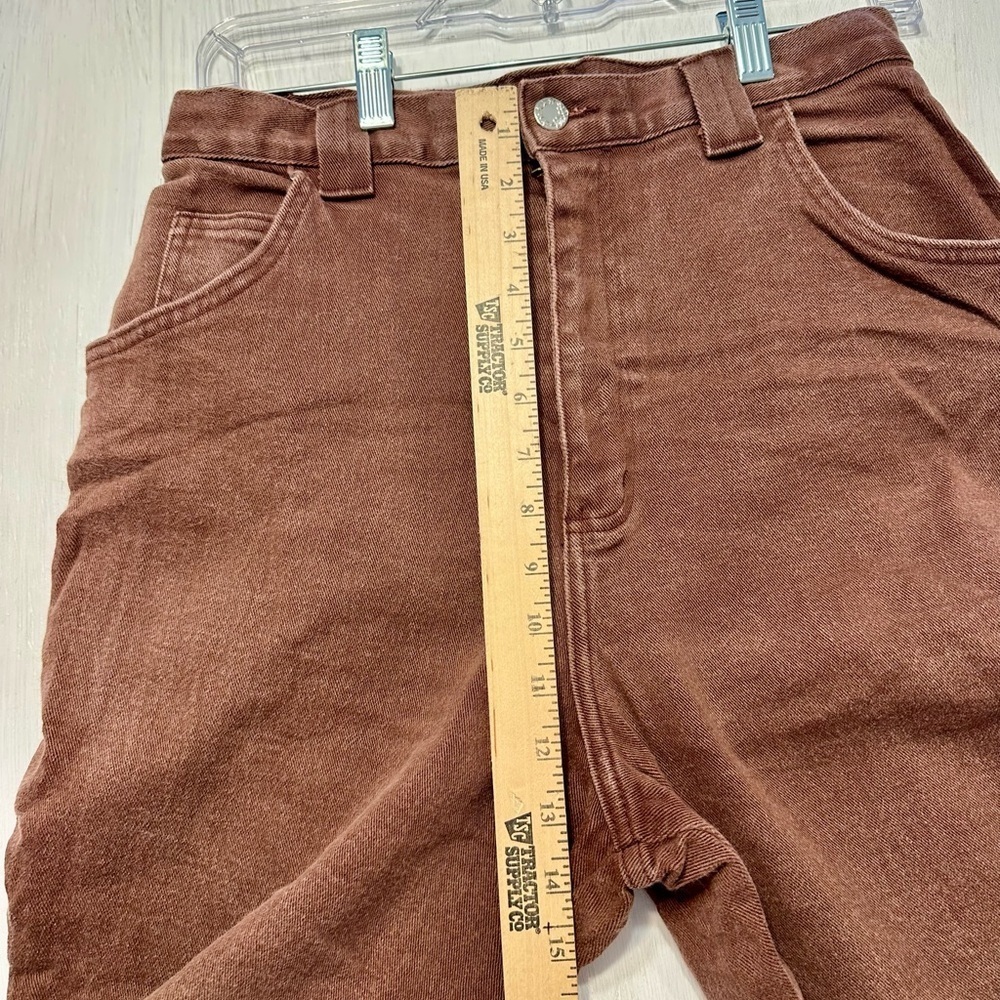 Vintage Bonjour Jeans Women’s 14 High Waist Brown Tapered Leg Made in USA 80/90 - Picture 5 of 9